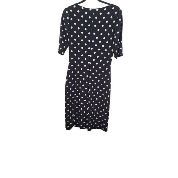 Ralph Lauren Polka Dot Dress With Cowl Neck & Half Sleeves Size 6 - Picture 4 of 12